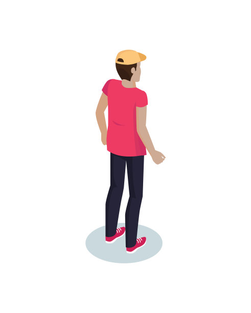 快递员图标矢量插图图片下载