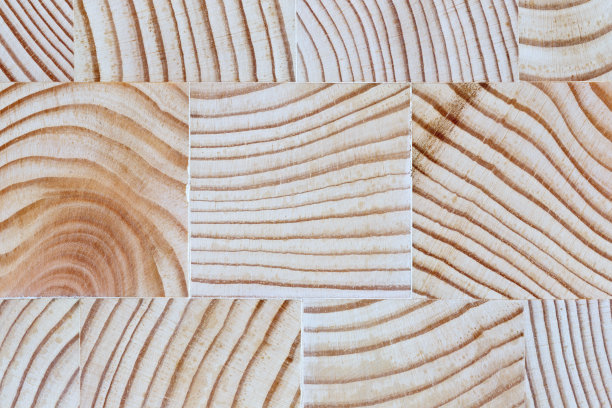 切割的木材具有纹理和年轮。图片下载