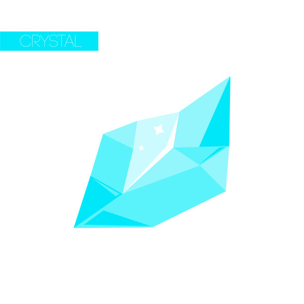 孤立的水晶，宝石冰图标图片下载