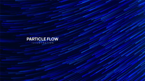 深蓝色的颗粒流，抽象的矢量背景。图片下载