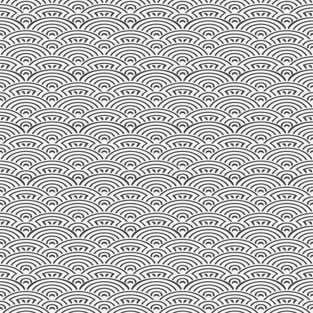 东方风格的无缝矢量图案。图片下载