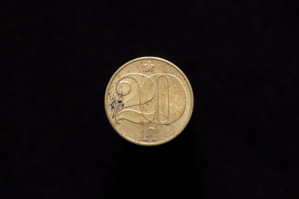 老捷克斯洛伐克20 halier硬币1983年，反向图片下载