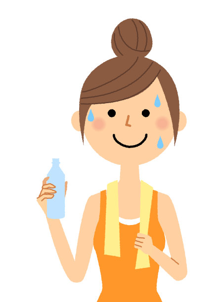 运动后提供水的妇女图片下载