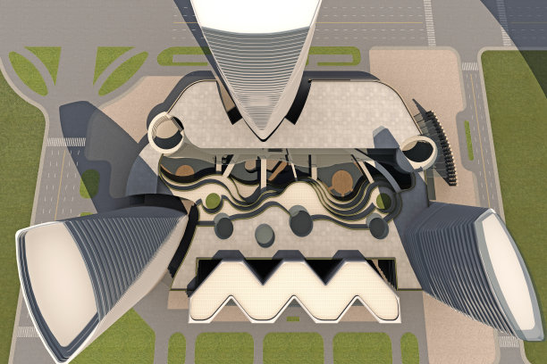 很多现代城市俯视图图片下载