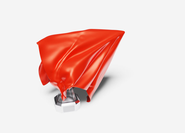 一件红色织物开始拿一个银质奖杯出来图片下载