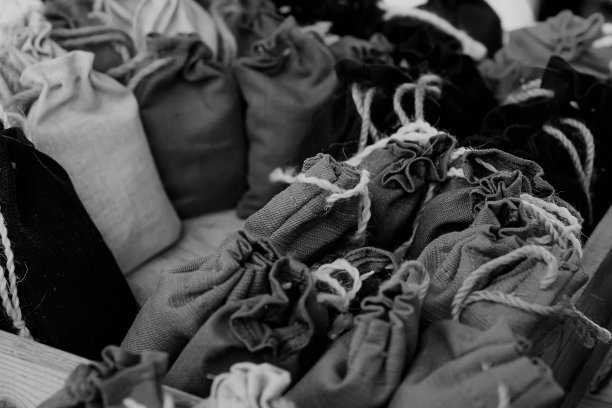 集多袋布灰色单色设计为基础的农贸市场图片下载