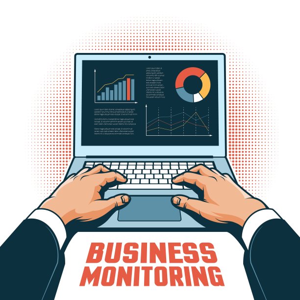 一个商人的手拿着一台笔记本电脑在屏幕上跟踪财务表现图片下载