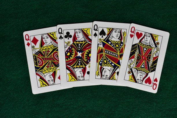 扑克四人一组，皇后图片下载