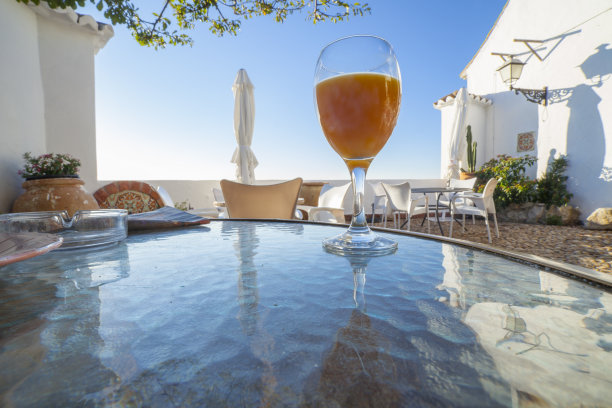 西班牙安达卢西亚，马拉加，Axarquia区早餐图片下载