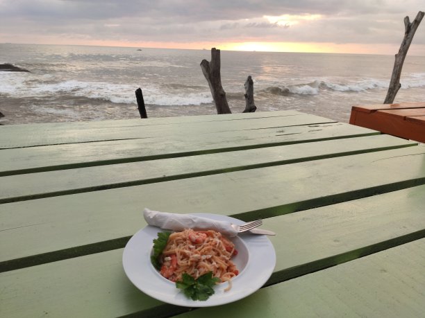 日落和意大利面图片下载