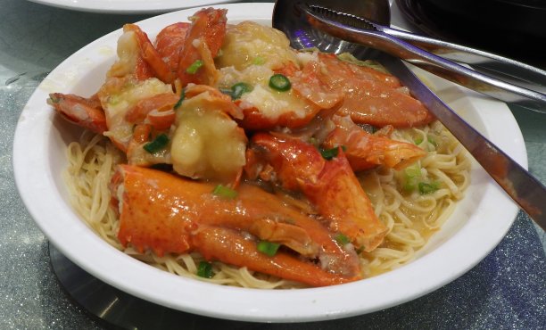 龙虾、奶酪和面条图片下载