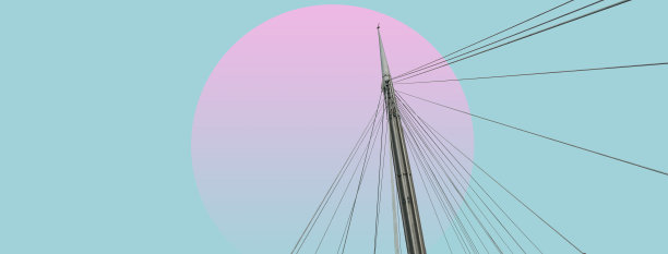 美丽抽象的超现实景观拼贴概念，当代色彩和情绪的社会背景。图片下载