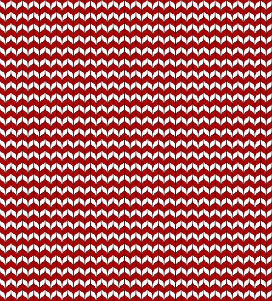 红色针织图案图片下载