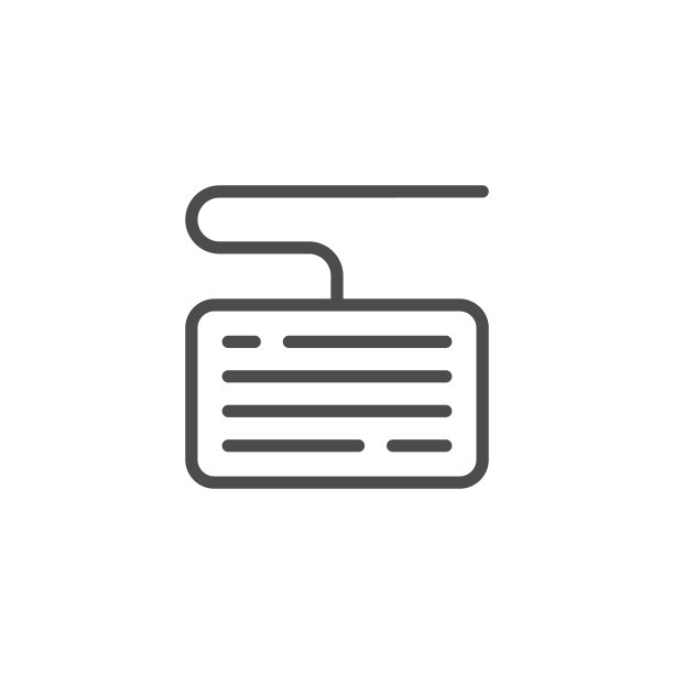 电脑键盘线性轮廓图标图片下载