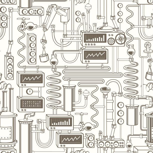 矢量无缝图案上的制作主题图片下载