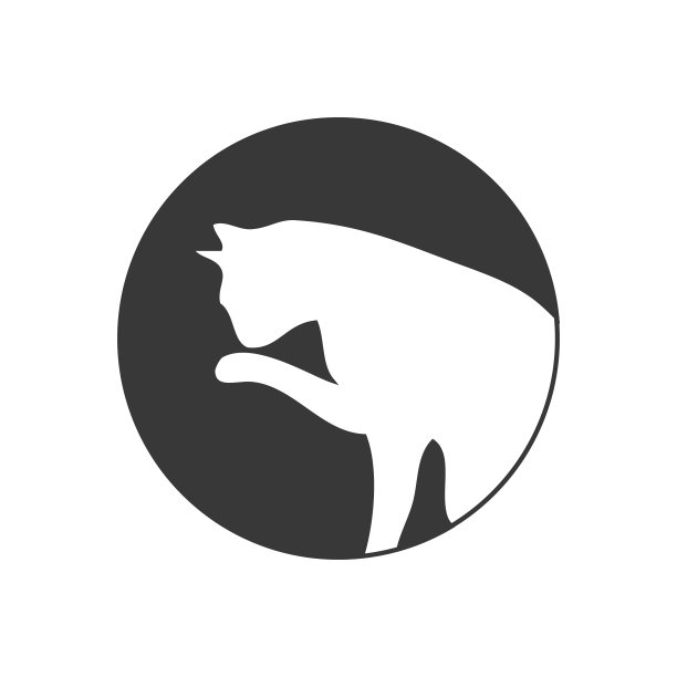 猫图标矢量设计。猫轮廓按钮。股票矢量插图孤立的白色背景。图片下载