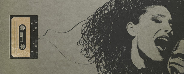 用磁带做的歌手肖像图片下载