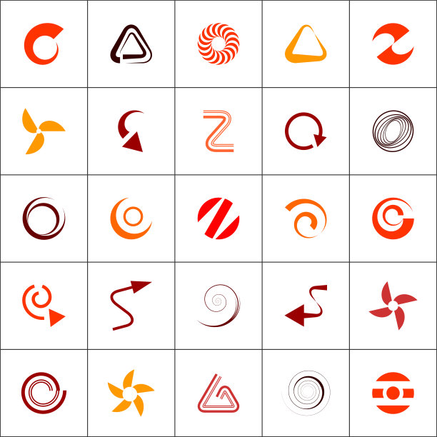 设计元素集。抽象的图标。图片下载