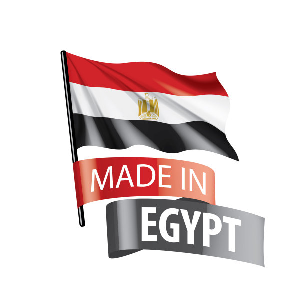 埃及国旗，矢量插图在白色的背景图片下载