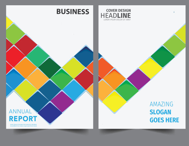 矢量商业宣传册，宣传单设计模板。图片下载