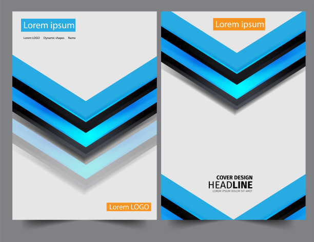 矢量商业宣传册，宣传单设计模板。图片下载