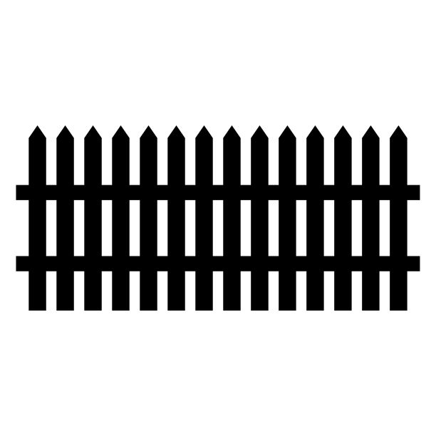 栅栏图标持平。白色背景上的黑色象形文字。图片下载