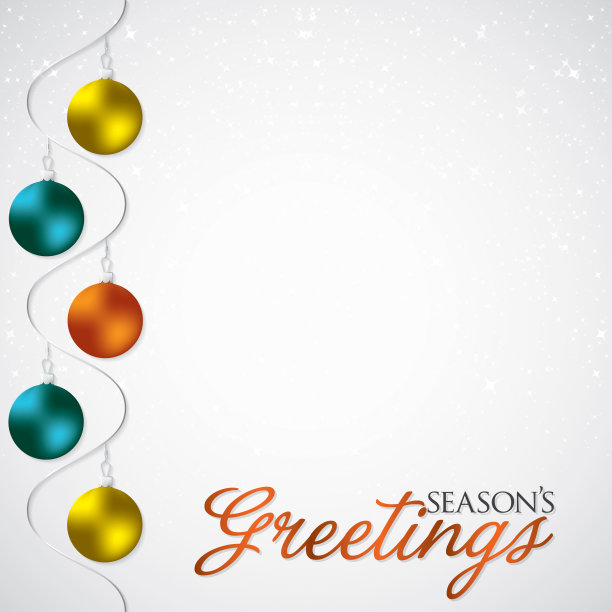 优雅的漩涡装饰物圣诞卡在矢量格式。图片下载