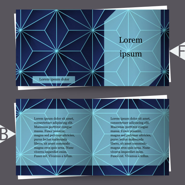 图解说明。抽象背景与几何图案。手册模板。Eps10矢量图图片下载