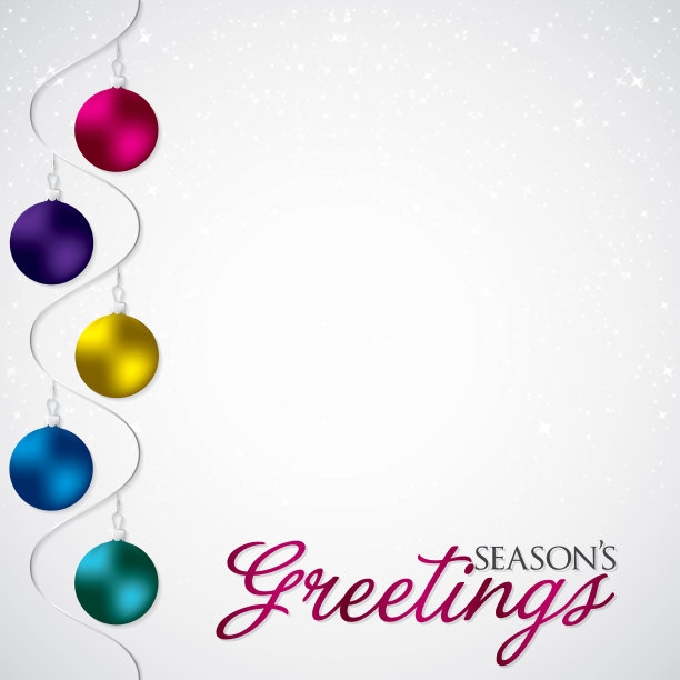 优雅的漩涡装饰物圣诞卡在矢量格式。图片下载