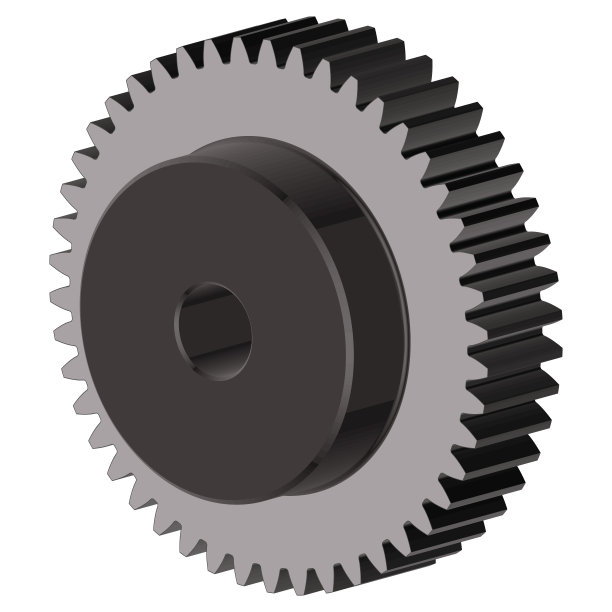 钢齿轮。机器的一部分。3 d效果矢量图片下载