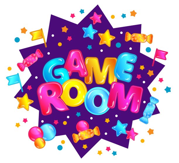 游戏室标签贴纸，用于娱乐中心或活动公园的儿童游乐区图片下载