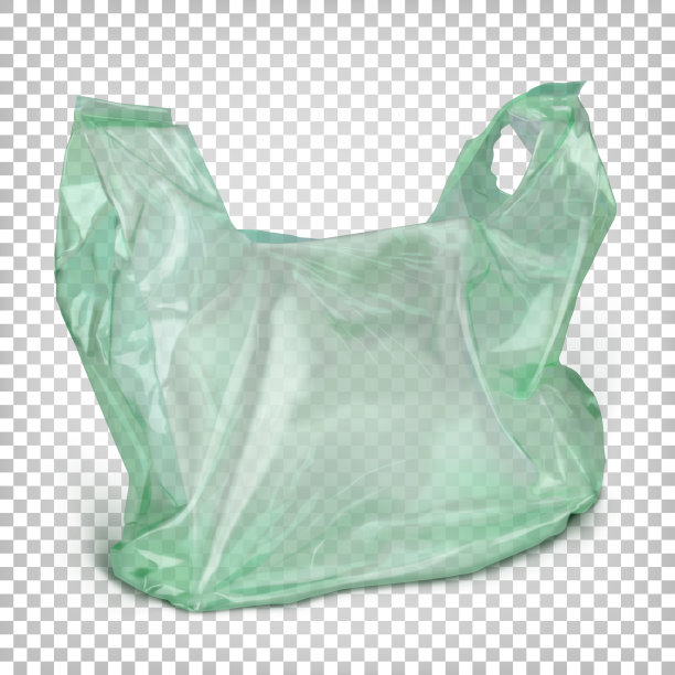 一次性聚乙烯包装为白色。矢量现实插图孤立在透明的背景。图片下载