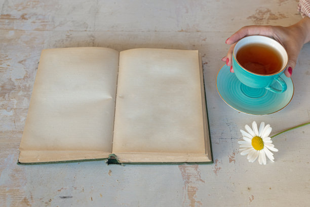 有拷贝空间的旧空白页的书。图片下载