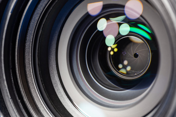 相机镜头和光圈的微距照片图片下载