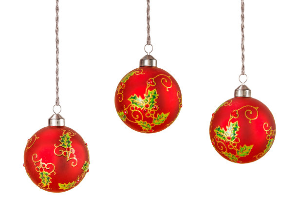 圣诞装饰与冬青设计图片下载