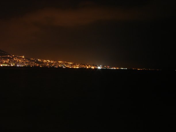 海岸夜景照片图片下载