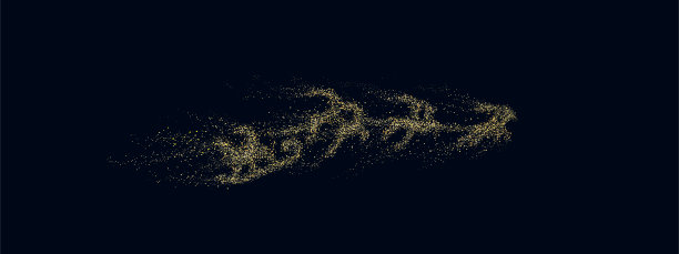 圣诞老人飞过夜空星星背景，矢量插图图片下载