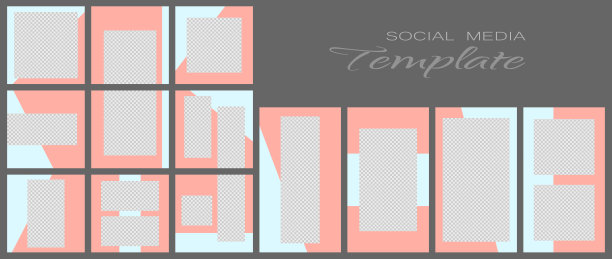 社交媒体横幅模板。可编辑的模型的故事，个人博客，布局推广。图片下载