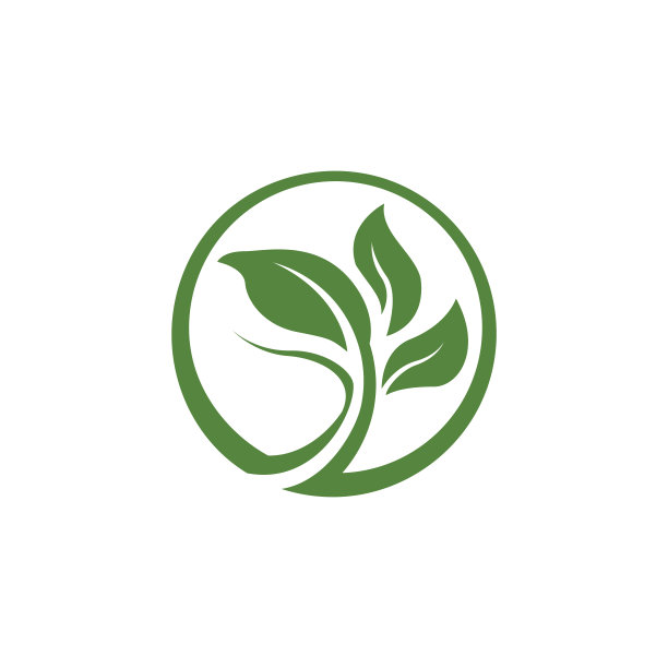 自然绿叶元素矢量图标。绿叶矢量符号图片下载