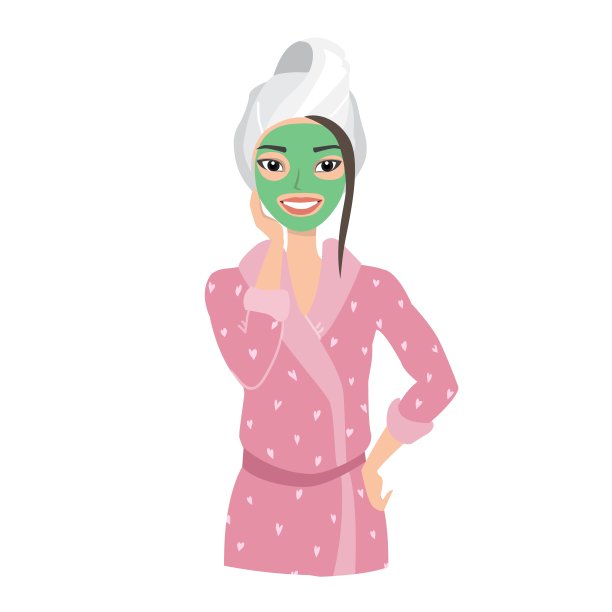 美丽的年轻亚洲女人与面膜在她的脸上图片下载