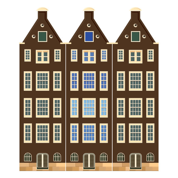 传统德国建筑向量图片下载