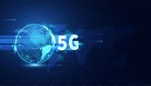 5G无线网络技术概念背景：全球网络高速创新连接矢量图素材图片