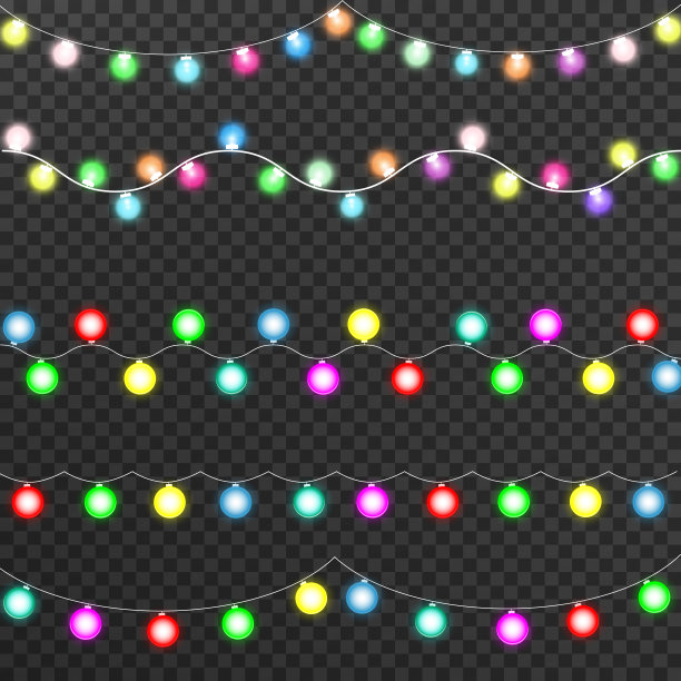圣诞灯隔绝了现实的设计元素。图片下载