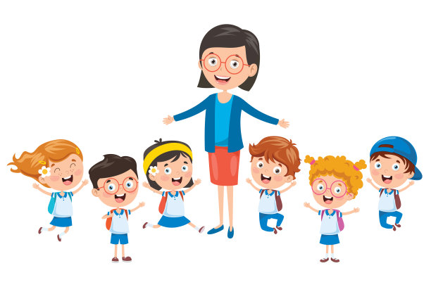 《小学生和老师图片下载