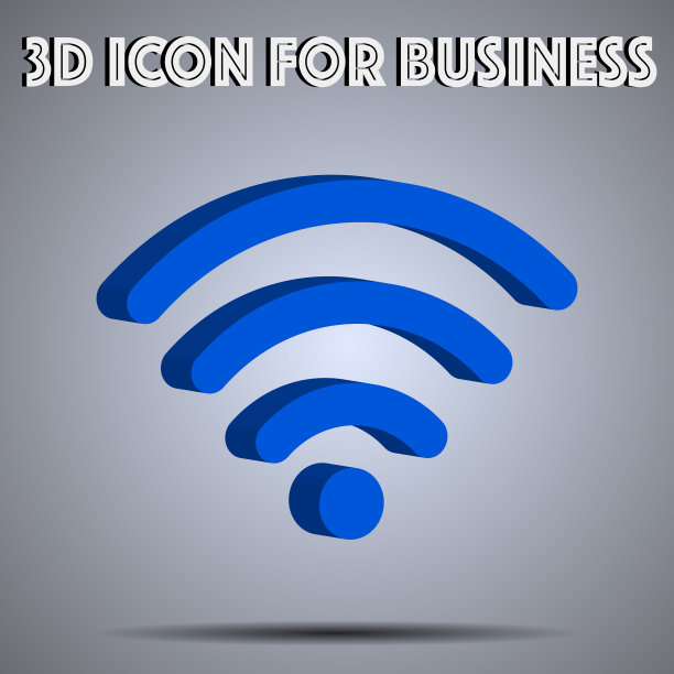 wifi，无线3D图标矢量插图。物联网技术主题图标。等距平面seo设计。数字网络对象和符号的应用程序，视频博客，博客，商业，社交媒体图片下载