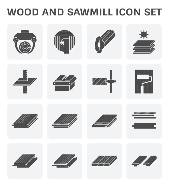 木头锯木厂图标图片下载
