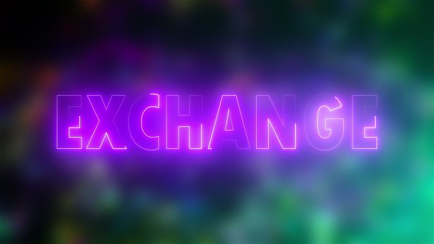 文字交换与霓虹灯效果，3d渲染背景，电脑生成图片下载