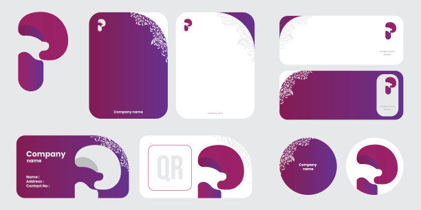 企业商业身份模板-品牌材料-公司标志信头信封名片别针设计图片下载