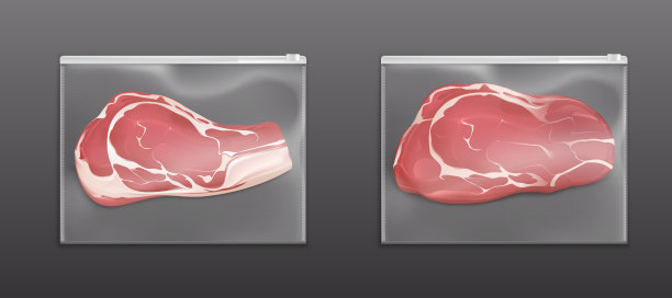 鲜肉大理石牛排塑料拉链袋图片下载