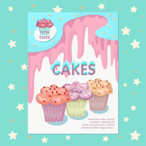 面包店的松饼和纸杯蛋糕有多种选择图片下载